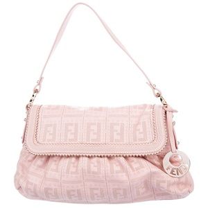 Pink leather Fendi Chef shoulder bag